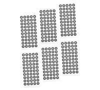 LOORGVEL Puntos de Referencia Reflectantes para Escáner 3D Película Reflectante Alta Visibilidad Grosor 0,15 Mm Hojas de Posicionamiento 3D 50 Puntos por Hoja para Escaneo Industrial