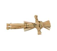 LOORGVEL Scarecrow Artesanal de Paja para Decoración Otoñal Muñeco Espeluznante Hecho Mano para Halloween Rústico Adorno Ligero para Mesa y Pared Acción de Gracias Figura de Espantapájaros