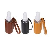 LOORGVEL Set de 3 Botellas Vacías de Perfume con Funda de Pu y Llavero, Capacidad 60ml, a Prueba de Fugas y Fácil de Llevar para Salidas al Aire Libre