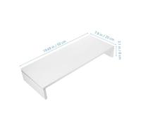 LOORGVEL Soporte Elevador para Monitor de Computadora Blanco Multifuncional Base Gruesa para Pantalla Plataforma para Portátil y Tv Organizador de Escritorio Ergonómico