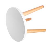 LOORGVEL Soporte para Macetas Redondo de Madera Natural, Taburete Pequeño de 20 Cm Diámetro y 22 Cm Alto, Estante para Jardineras de Estilo Nórdico, Decoración Funcional para Interior