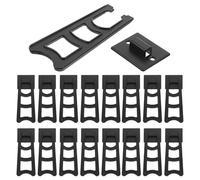 LOORGVEL Soporte Trasero para Marco de Fotos 20 Piezas de Plástico Negro Pequeño Triangular, Accesorio Estable para Escritorio, Pedestal Trasero Compatible Marcos de Fotos y Expositor