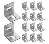 LOORGVEL Soportes de Esquina en Z para Muebles y Estantes Soporte Metálico Resistente para Juntas y Esquinas 20 Piezas para Refuerzo de Escritorio y Gabinete de Madera