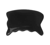 LOORGVEL Tabla Gua Sha de Cuerno de Buey Natural Negro para Masaje Facial y Corporal, Moldeador de Mandíbula, Portátil, Herramienta de Raspado para Alivio Muscular y Cuidado Piel, Uso