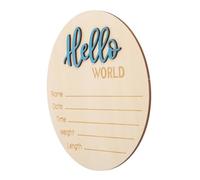 LOORGVEL Tablón De Anuncios De Madera Letrero De Anuncio De Nacimiento Para Hospital Letrero Redondo Accesorio Para Fotografía De Recién Nacido Casa