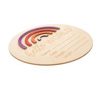 LOORGVEL Tarjetas de Madera para Meses Carteles Anuncio Nacimiento Disco de Infantil Accesorios Originales para Regalo Recién Nacidos Prop Fotografía y Ligero