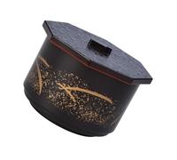 LOORGVEL Tazón de Sopa Japonés Octogonal con Tapa, Color Marrón Estrella, Material Abs Resistente, para Servir Miso y Platos Calientes, Vajilla para Restaurante y Utensilios de Cocina