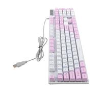 LOORGVEL Teclado Mecánico para Juegos Cable RGB y Púrpura Teclado USB Retroiluminado Efectos Mixtos Teclas Duraderas y Ergonómico para PC y Laptop Gaming
