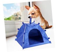 LOORGVEL Tienda para Mascotas de Oxford con Varillas Desmontables Cama Plegable para Perros y Gatos Resistente al Agua para Viajes Color Azul