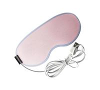 LOORGVEL USB Máscara de Vapor para Ojos con Compresa Caliente Eléctrica de Ojos Secos y Fatiga Lavable y Portátil para Dormir y Descanso Color Rosa