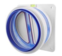 LOORGVEL Válvula Antirretorno para Campana Extractora de Cocina Doble Puerta Pared Compatible Tubos de 150/160/180 MM Resistente y Ligera para Ventilación de Aire y Escape de Humos