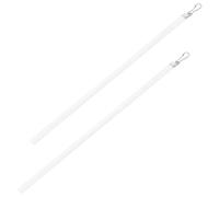 LOORGVEL Varilla para Cortinas con Gancho Transparente 12 Pulgadas Acrílico Resistente Varilla de Inclinación para Persianas Repuesto Hogar Oficina 2 Piezas