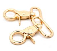 Loosco Broches de gatillo, cierres de gancho ovalados giratorios para correas, bolsos, cinturones, artesanía en cuero (dorado, 1 1/5 pulgadas)