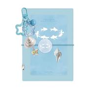 Loose Leaf Binder Journal, Refillable 5 Ring Notebook, 3.5x5.1x1.18in Portable Planner with Cute Design, Portable Spiral Binder Notebook with Soft Pages, Compact Writing Journal for Daily Use