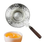 Loose Leaf Tea Steeper - Traditional Strainer, Extended Chain Lid, Gourmet Beverage Steeping Basket | Fine Particles Filtration Strainer For Restaurant Kitchen Dining Room Coffee Shop Cafe Lounges