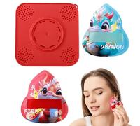Loose Powder Puff, 2PCS Dragon Pattern Setting Soft, Velvet Face Makeup Puff With Storage Box Reusable, Beauty Sponge For Blending & Foundation, Finish, Organizer 1x