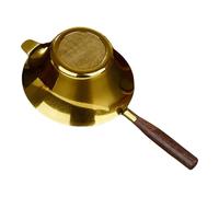 Loose Tea Strainer - Colador de té de acero inoxidable de 7,4 x 14 x 7,4 cm | Comfortable Handle Diffuser With Wooden Handle, Pot Type Kitchen Gadgets For Coffee Juice Teapots Cups Restaurant Camping