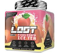 LOOT® - Potenciador de juego premium con la fórmula Flow-State® | 50 porciones (400g) con cafeína | 20 ingredientes activos de alta dosis | Reactividad de la concentración | Pixel Peach