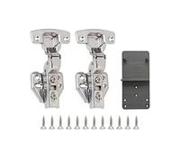 LOOTICH 110 Grado Bisagras Arremetida con Amortiguación Integrada Bisagra con Mecanismo de Suave Lento Cierre Automático para Puerta de Empotrado Mueble Armario de Cocina Amortiguadores 2 PCS