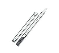 LOOTICH Push to Open Empuje para Abrir Guía del Cajón de Rebote 450 mm con Extensión Completa Cajones Diapositivas Rodamiento de Bolas Guías Telescópica Laterales Capacidad Carga 35kg (1 Juego)