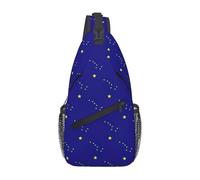 lootpe Bolso bandolera con estampado de bandera del estado de Alaska, mochila de hombro, bolsa de pecho, para viajes al aire libre, casual