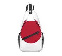 lootpe Mochila cruzada con estampado de bandera japonesa, mochila de hombro, bolsa de pecho, para viajes al aire libre, casual