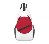 lootpe Mochila cruzada con estampado de bandera japonesa, mochila de hombro, bolsa de pecho, para viajes al aire libre, casual