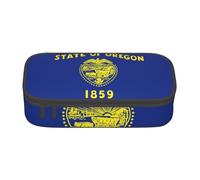 lootpe Oregon State Flag Print - Estuche para lápices de gran capacidad, organizador de papelería de oficina, bolsa portátil para bolígrafos para oficina
