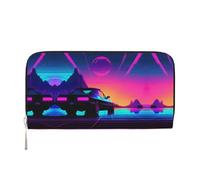 lootpe Retrowave - Cartera para mujer con impresión de imágenes, tarjetero de crédito, cartera para teléfono, bolso de mano largo