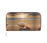 lootpe Seashell Landscape On The Beach - Cartera para mujer, tarjetero, cartera para teléfono, bolso de mano largo