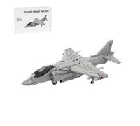 LootPop Fighter Jet - Kit de construcción para adultos, AV-8B Harrier II a escala 1:35, avión de ataque terrestre monomotor como objeto decorativo para los fanáticos militares (gris claro/1490 piezas)