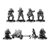 LootPop Figura de metal del Cuerpo de Artillería Soviética Modelo Militar de Segunda Guerra Mundial (8 unidades)
