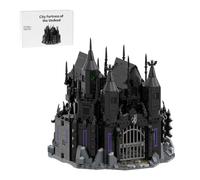 LootPop Juego de bloques de construcción de castillo medieval, fortaleza de los muertos vivientes, juego de construcción con leyenda oscura, gremios magos y minas de cristal, decoración de escritorio