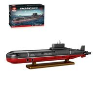 LootPop Kit de submarino 941 a escala 1:250, submarino nuclear con sala de estar y sala de control, 20 misiles y 2895 piezas