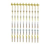 LootPop Mini figuras de caballero accesorios de armadura, juego de accesorios medievales para soldados antiguos, compatible (60 piezas)