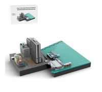 LootPop Nuevo World Trade Center MOC-221106 - Juego de bloques de construcción del distrito financiero de Nueva York, serie de monumentos de arquitectura modular, modelo de exhibición de MOC DIY y
