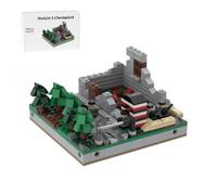 LootPop Sandbox MOC-183062 - Caja de arena en miniatura de la Segunda Guerra Mundial, módulo 3, modelo de punto de control (340 piezas)