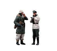 LootPop Serie de figuras militares alemanas de la WWII, comandante militar 1/35 + soldado de montaña, modelo dos en uno, modelo de muñeca en miniatura, regalo militar para adultos