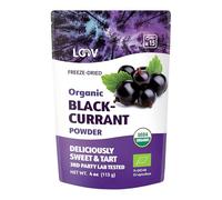 LOOV Grosella negra orgánica en polvo, hecha de grosellas negras 100% enteras, bayas orgánicas liofilizadas y en polvo, cultivadas en el norte de Europa, sin azúcar añadido, 113 g