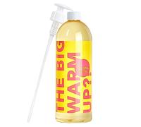 Loovara Aceite de masaje XXL 1000 ml - THE BIG WARM UP?! - Aceite de masaje erótico calentador, con un aroma dulce para masajes en pareja, masaje profesional de espalda shiatsu, vegano