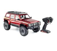LooWindoer 1/10 RC Rock Crawler 4WD, camión de control remoto todoterreno con dirección giratoria de tanque, chasis LCG, luces LED, servo de alto par profesional RC Crawler