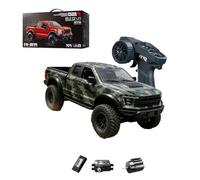 LooWindoer 1:12 RC Crawler, hasta 15 km/h, verde camuflaje, 1 batería | Alcance: aprox. 40 m. Tiempo de carga: aprox. 270 min, suspensión amortiguadora, funciones de iluminación conmutables