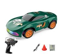 LooWindoer 1:64 RC - Carro de deriva con control proporcional 4WD, color | Cambio de dirección controlado, funciones de luz conmutables, modelo compacto, longitud 7,5 cm