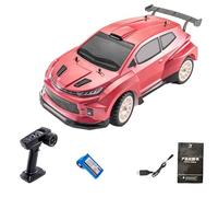 LooWindoer Carro RC 1:12 hasta 32 km/h, llama roja, 1 batería | Fuente de alimentación recargable, chasis amortiguador, funciones de iluminación conmutables, nailon + construcción de metal