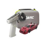 LooWindoer Coche de carreras RC 1:64 con mando a distancia preciso, color | Fuente de alimentación recargable, chasis amortiguador, neumáticos de agarre, construcción ABS