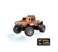LooWindoer RC Crawler 1:64 - Mando a distancia de precisión, color naranja | Fuente de alimentación recargable, chasis amortiguador, neumáticos de agarre, construcción ABS, longitud 9 cm