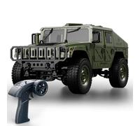 LooWindoer RC Crawler hasta 6 km/h, verde militar | Alcance: aprox. 50 m, tiempo de conducción aprox. 40 min, cambio de dirección controlado, funciones de luz conmutables