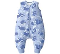 Looxii Saco de Dormir bebé con Pies 1.5 TOG Algodón Saco Dormir En otoño Todo el año para 3-4 año Niños Niñas 90 cm