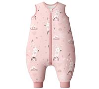 Looxii Saco de Dormir bebé con Pies 2.5 TOG Algodón Saco Dormir En otoño Todo el año para 18-36 Meses Niños Niñas 80 cm