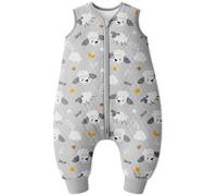 Looxii Saco de Dormir bebé con Pies 2.5 TOG Algodón Saco Dormir En otoño Todo el año para 3-4 año Niños Niñas 90 cm